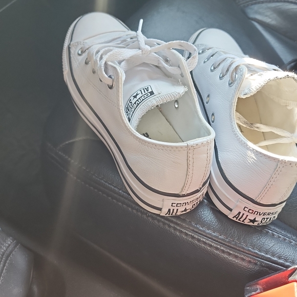 ***SOLD***Custom Leather Womens Converse Sneakers - Picture 1 of 4